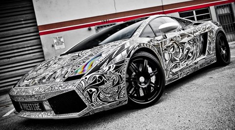 Lamborghini разрисовали маркерами