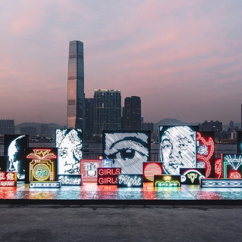 Стрит-арт в Гонконге от Vhils Стрит-арт в Гонконге от Vhils