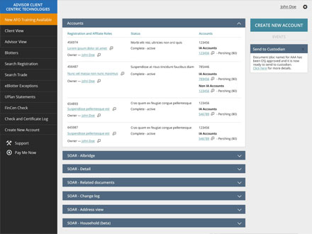 Advisor Client Centric Technologies